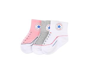 CONVERSE Chaussettes 'INFANT' bleu / gris / rose / blanc, Taille 17-20