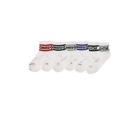 CONVERSE Chaussettes 'WORDMARK' bleu / gris / rouge / noir / blanc, Taille 27-28