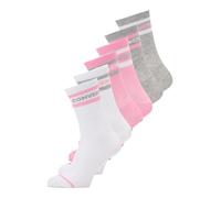 CONVERSE Chaussettes 'WORDMARK' gris / rose / blanc, Taille 27-28