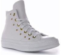 Converse Chuck 70 Hi Studd Detail Femmes Formateur en cuir blanc or - 5,5 UK - 38 EU - 7,5 US / or blanc