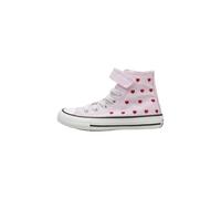 Converse Chuck Taylor all Star A19066C Chaussures hautes pour fille, rose avec coeurs, fermeture avec cordon élastique et déchirure, rose, 34 EU