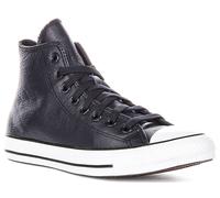 Converse Chuck Taylor All Star En Cuir Haut Baskets Femmes Noires EU 36-46