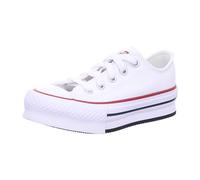 CONVERSE Chuck Taylor All Star EVA Lift Canvas Platform Sneaker, White/Garnet/Navy, 31 EU