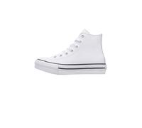 Baskets montantes enfant filles Converse Chuck Taylor All Star Eva Lift Leather Foundation Hi Blanc 32
