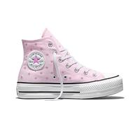 Converse Chuck Taylor All Star Femme Platform Hi A17791C, Rose avec étoiles Lilas, Semelle amortissée, Tissu embout en caoutchouc, rose, 36.5 EU