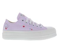 Converse Chuck Taylor All Star Lift Platform Denim Baskets Tendance pour Femme, Rose Clair, 38 EU