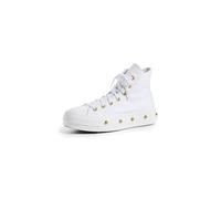 Converse Chuck Taylor All Star Lift Star Baskets cloutées pour femme, Blanc/doré, 38 EU