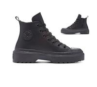 CONVERSE Chuck Taylor All Star Lugged Lift Platform Leather Sneaker, Noir, 36 EU