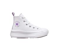 CONVERSE Chuck Taylor All Star Move Platform Sneaker, White Pixel Purple, 27 EU