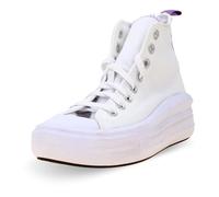 CONVERSE Chuck Taylor All Star Move Platform Sneaker, White/Pixel Purple/White, 38.5 EU