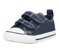 Converse Chuck Taylor CT 2v Ox Canvas, Chaussons Mixte bébé, Athletic Navy/Blanc, Numeric_19 EU