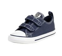 Converse Chuck Taylor CT 2v Ox Canvas, Chaussons Mixte bébé, Bleu (Athletic Navy/White 412), 20 EU