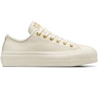 Converse Converse White/Gold Chuck Taylor All Star Lift Mono Leather Low Trainers