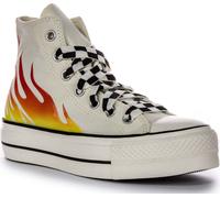 Converse CT All Star Lift Platform Flame Baskets Femmes Textile Blanc Rouge - 6 UK - 39 EU - 8 US / White Red