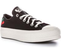 Converse CTAS Lift Low Top Cerise Plateau Femme Baskets Textiles Noir Blanc - 4 UK - 36,5 EU - 6 US / Noir-Blanc