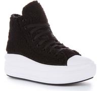 Converse CTAS Move Hi Sherpa Hi Top TLA Femmes Trainer en feutre de laine noir - 4,5 Royaume-Uni - 37 EU - 6,5 US / Noir