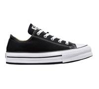 Converse Ctas Platfo Ox - Baskets basses enfant fille noir, lacets, semelle plate 36