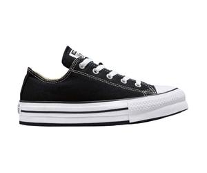 Converse CTAS Platfo Ox - Baskets basses fille (enfant) noir, lacets, tige textile 36
