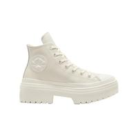 CONVERSE Femme Chuck Taylor All Star Lugged Heel Leather Platform Sneaker, Egret, 36.5 EU
