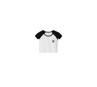 Converse, Femme, Tops, Blanc, Taille: 40 FR Chuck Patch Colorblock SS Top