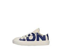 Converse Garçon Unisex Kinder Chuck Taylor CTAS Ox Canvas Chaussures de Fitness, Multicolore (Natural/Blue/Egret 100), 26 EU
