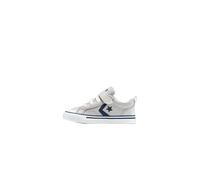 CONVERSE Garçon Unisex Kinder Pro Blaze Strap Leather Easy on Baskets, Barely Grey Navy White, 26 EU