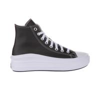 Converse - Noir Blanc Cuir Plateforme Hi Top Baskets - Femme - Chaussures - Noir - Taille: 40 EU
