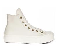 Converse - Plateforme Haute Crème Or Cuir - Femme - Chaussures - Beige - Taille: 38 EU