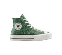 Converse - Sneakers compensées en toile - Chuck Taylor All Star Lift High Foothill Green/Vintage White/Black pour Femme - Taille 36 - Vert Vert 36