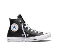 CONVERSE Baskets hautes 'CHUCK TAYLOR ALL STAR LEATHER' noir / blanc chiné, Taille 41,5