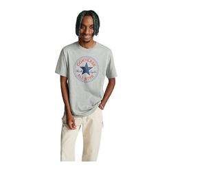 CONVERSE Stand FIT Chuck Patch Core Tee VGH T-Shirt, Anthracite/Rouge, L Unisex Adult