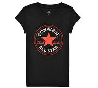Converse T-Shirt À Manches Courtes pour Enfant Timeless Chuck Patch G Noir 100% Coton T-Shirt à Manches Courtes Bébé Fille