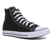 CONVERSE Tout Étoile Hi Montante Toile Baskets en Noir Femmes UK 3 - 7
