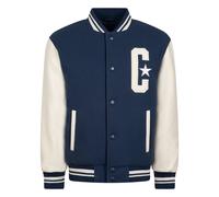 CONVERSE Veste mi-saison 'VARSITY' crème / bleu marine, Taille 134-140