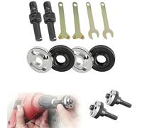 Conversion Angle Grinding Adapter Connecting Rod Kit for Electric Drill, Electric Drill Angle Grinder Connecting Rod Set, 6mm/10mm, for Cutting Discs, Polishing Discs and Polishing Sponges (6mm+10mm)