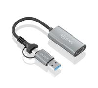 CONVERSOR AISENS ALUMINIO USB-A-M+USB-C-M-HDMI-H 1080P 60HZ 15CM