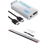 Converter, convertisseur Adaptateur vidéo hp pour wii avec Audio 3,5 mm + cable hdmi + sensor bar
