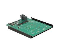 Converter SATA 22 pin / SFF-8643 NVMe > 1 x M.2 NGFF Key M + 1 x M.2 NGFF Key B - Adaptateur pour baie de stockage - 3.5" to 2 x M.2/ SFF