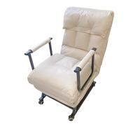 Convertible Sleeper Sofa Bed with Adjustable Backrest, Tech Fabric, No Assembly, Folding Design, Wheels - Compact Couch for Small Spaces (blanc, 75 cm)