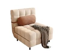 Convertible Sleeper Sofa Chair Pull Out Couch with 3 Level Adjustable Backrest, Removable Washable Cover, Living Room, Room, Office, Small Spaces (Beige, 80 cm)