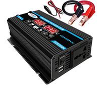 Convertisseur 12v 220v,Convertisseur Pur Sinus Affichage onduleur de voiture Adaptateur Convertisseur Chargeur 4000W 12V 220V / 110V double USB Transformateur de tension à onde sinusoïdale modifiée(Ye
