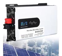 Convertisseur 12V/24V/48V/60V/72V/96V 110V/220V 5000W 6000W 8000W 10000W 12000W Onduleur De Voiture, avec 2 Prises CA, for Car, Caravan, Boat, Camping, Travel(8000W,24V to 220V)