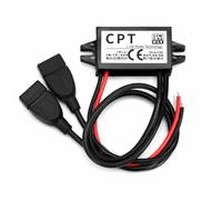Convertisseur 12V 5V, Regulateur Tension 12V, Adaptateur USB - Double USB 5V 3A 15W, Module Abaisseur DC DC pour Voiture, Moto, Bateau, GPS et Dashcam