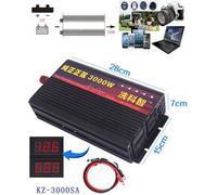 Convertisseur 3000W - Onduleur - DC 12V à 220V AC - Pur Sinus - Écran LCD - Idéal Camping/Bateau