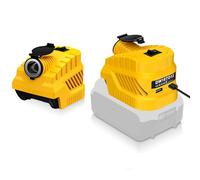 Convertisseur abaisseur 20 V vers 12 V compatible avec batterie Dewalt 20 V (sans batterie), adaptateur d'alimentation avec allume-cigare 240 W, sortie 27 W Type-C + USB-A pour appareils de voiture