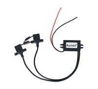 Convertisseur abaisseur USB 12 V vers 5 V Double port USB A Large plage de tensions d'entrée Adaptateur ABS pour appareils électroniques Convertisseur de puissance haute efficacité