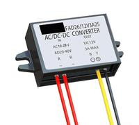 Convertisseur AC-DC 12 V 3 A étanche IP68 bloc d'alimentation AC 10-28 V vers DC régulateur de tension pour caméra de surveillance extérieur voiture bateau industrie pour application