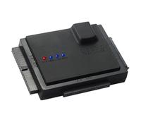 Convertisseur Adaptateur de Disque Dur USB 3.0, Ide Sata 2,5 3,5 | ABS Noir, LED Intégrée, sans Installation ni Pilote, pour HDD Hybride et Graveur CD Dvd