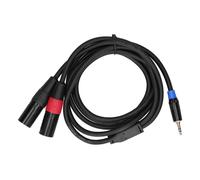 Convertisseur audio avec connecteurs plaqués or, câble stéréo vers double XLR mâle, fil de cuivre sans oxygène pour une pureté de signal