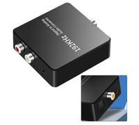 Convertisseur audio coaxial, 1 paquet SPDIF vers adaptateur stéréo 3,5 mm pour téléviseurs HD haut-parleurs avec sortie audio simultanée, design compact pour divertissement à domicile